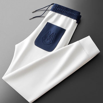Men’s 4-Way Stretch Cotton Lycra Track Pant | Athletic Slim Fit with Side Panel Design