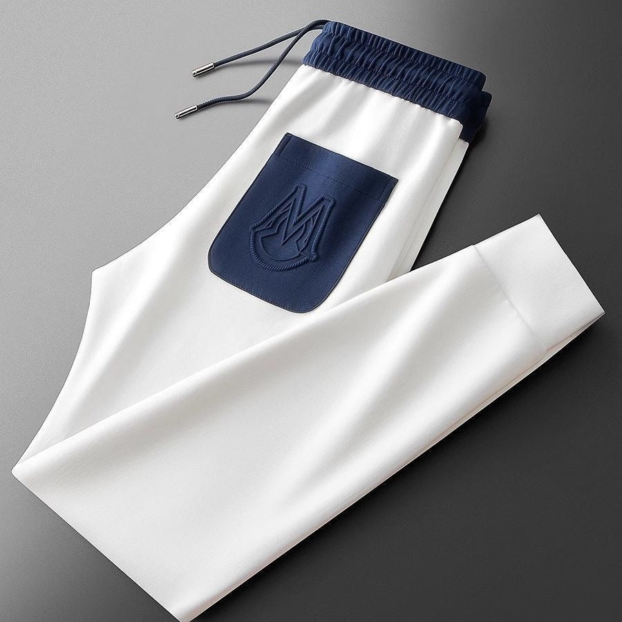 Men’s 4-Way Stretch Cotton Lycra Track Pant | Athletic Slim Fit with Side Panel Design