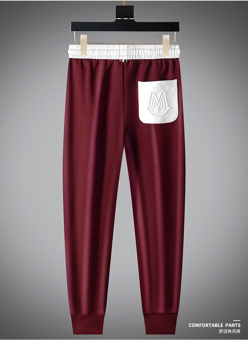 Men’s 4-Way Stretch Cotton Lycra Track Pant | Athletic Slim Fit with Side Panel Design