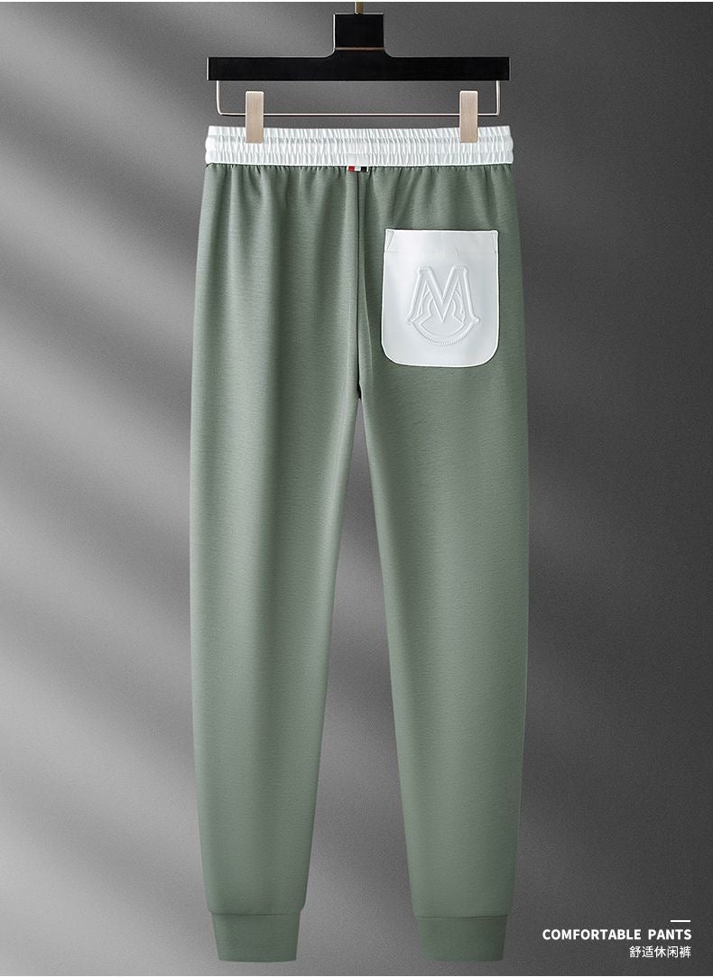 Men’s 4-Way Stretch Cotton Lycra Track Pant | Athletic Slim Fit with Side Panel Design