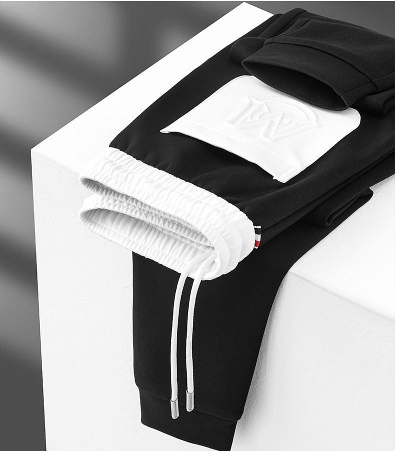 Men’s 4-Way Stretch Cotton Lycra Track Pant | Athletic Slim Fit with Side Panel Design