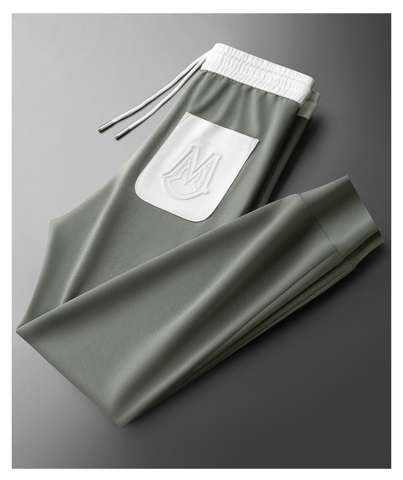 Men’s 4-Way Stretch Cotton Lycra Track Pant | Athletic Slim Fit with Side Panel Design