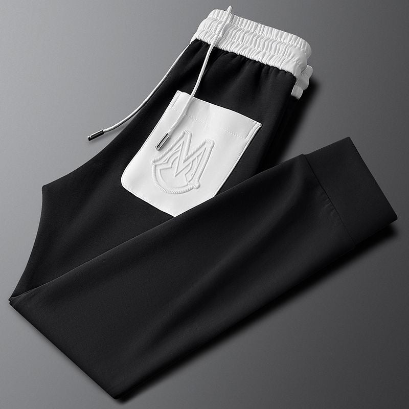 Men’s 4-Way Stretch Cotton Lycra Track Pant | Athletic Slim Fit with Side Panel Design