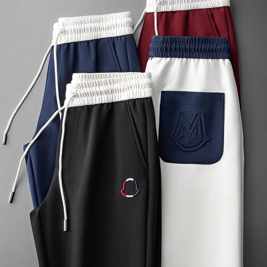 Men’s 4-Way Stretch Cotton Lycra Track Pant | Athletic Slim Fit with Side Panel Design