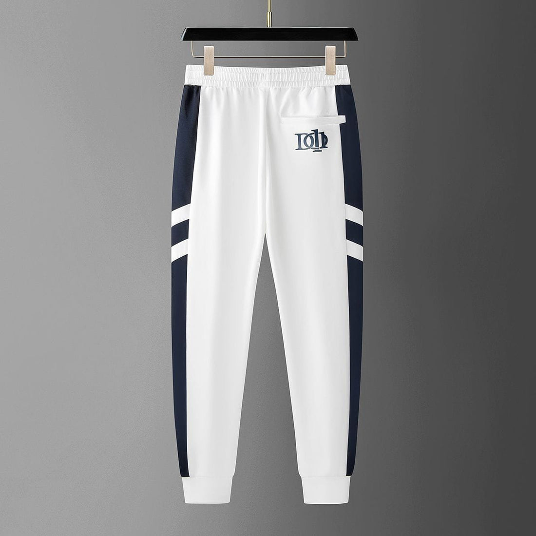 Men’s Premium Cotton Lycra Track Pant with Contrast Side Panel & 4-Way Stretch