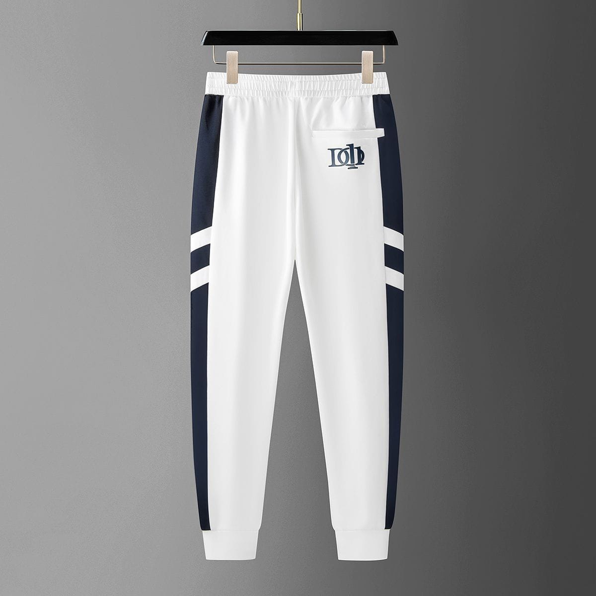 Men’s Premium Cotton Lycra Track Pant with Contrast Side Panel & 4-Way Stretch