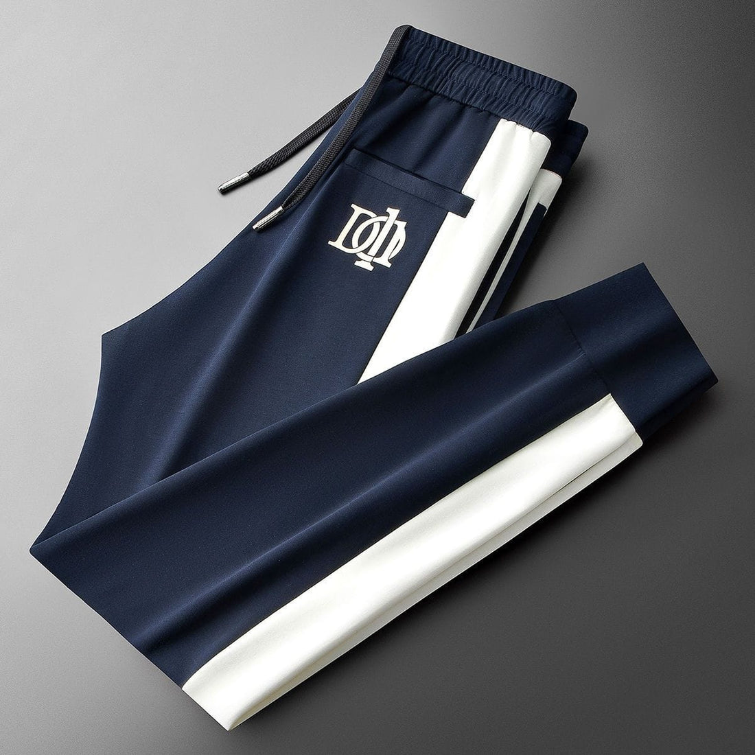 Men’s Premium Cotton Lycra Track Pant with Contrast Side Panel & 4-Way Stretch