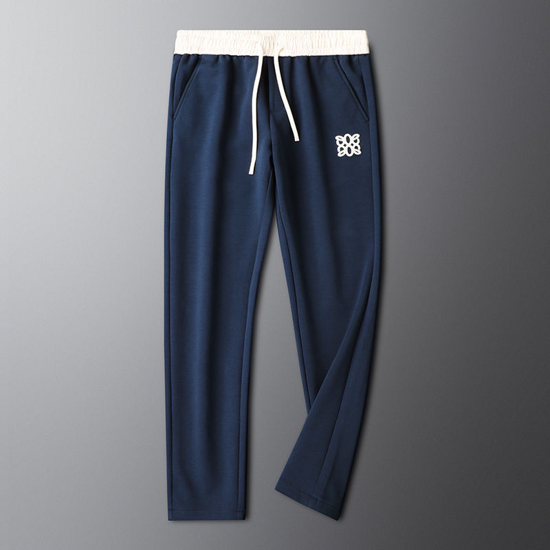 Men’s 4-Way Stretch Cotton Lycra Joggers with Contrast Waistband