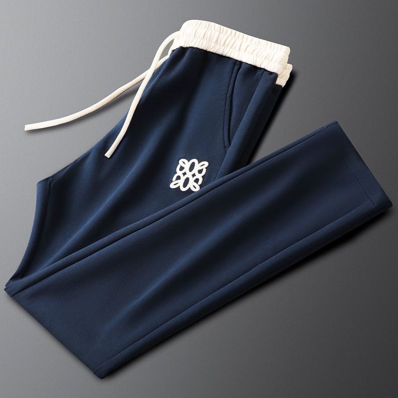 Men’s 4-Way Stretch Cotton Lycra Joggers with Contrast Waistband