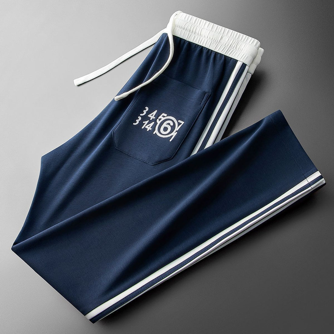 Men’s 4-Way Stretch Cotton Lycra Track Pant | Slim Fit Joggers with Elastic Waist & Side Stripes