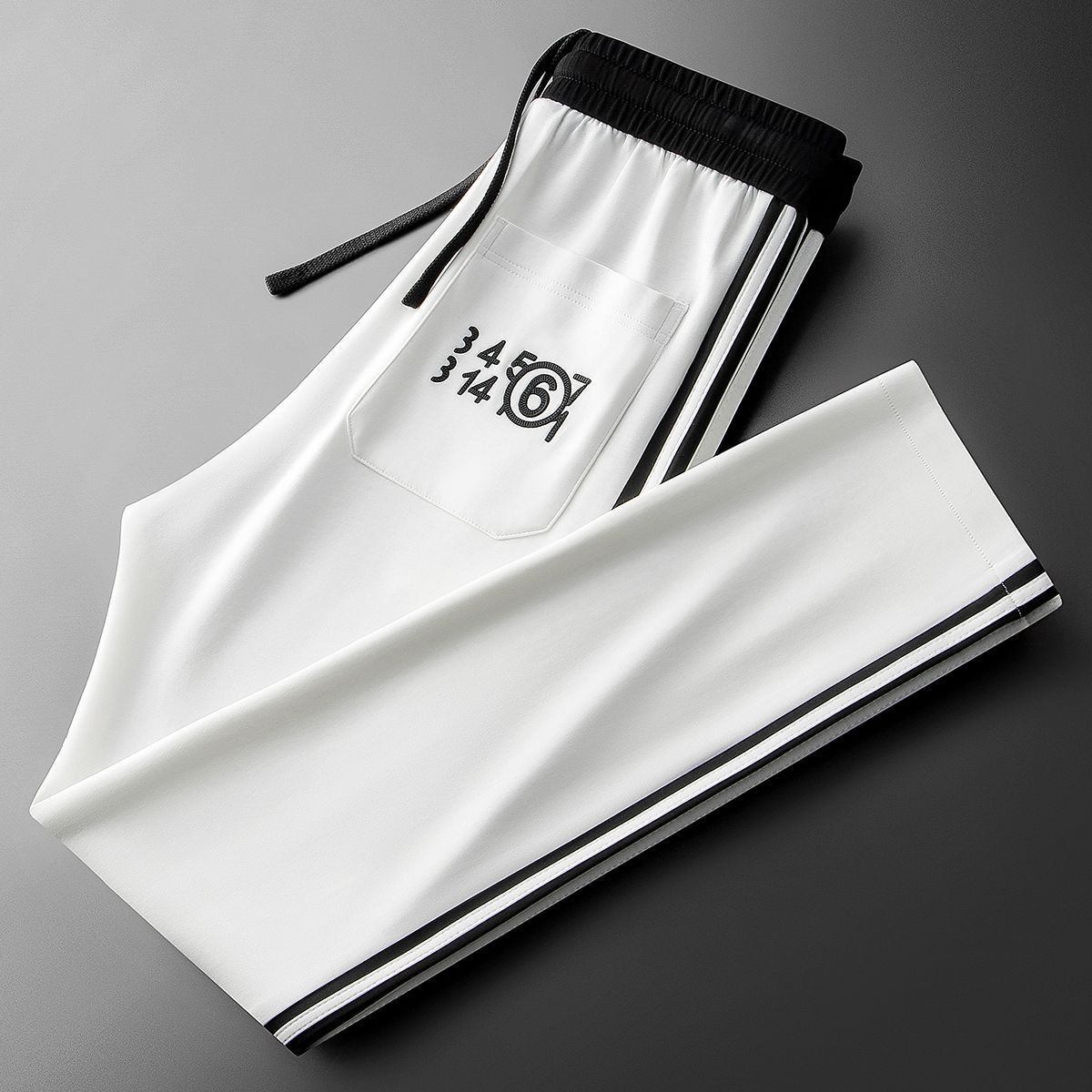 Men’s 4-Way Stretch Cotton Lycra Track Pant | Slim Fit Joggers with Elastic Waist & Side Stripes