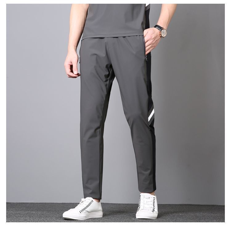 Men’s 4-Way Stretch Cotton Lycra Slim Fit Track Pant with Sporty Side Panel Design